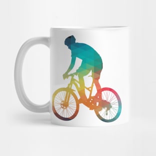 Rainbow bike man Mug